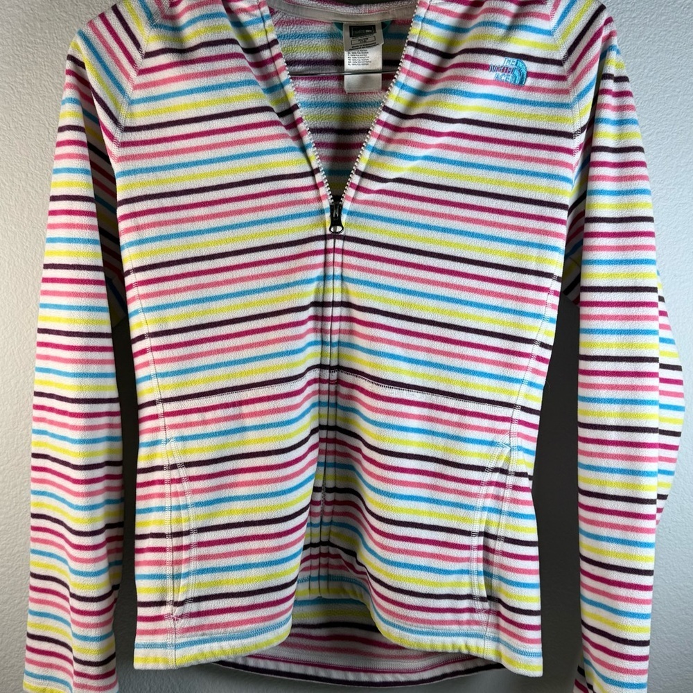 The North Face Multicolor Striped Girls Jacket - XL